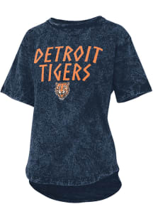 Detroit Tigers Womens Navy Blue Mineral Short Sleeve T-Shirt
