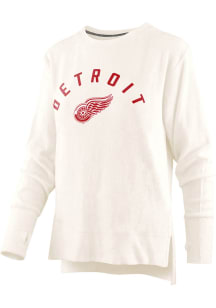 Detroit Red Wings Womens Ivory Cuddle Crew Sweatshirt