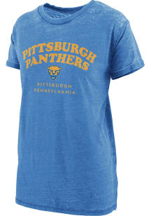 Pressbox Pitt Panthers Womens Blue Visalia Short Sleeve T-Shirt