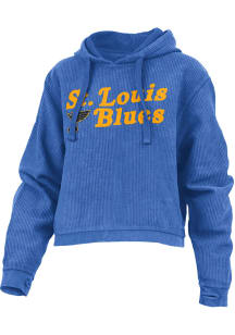 St Louis Blues Womens Blue Cord Hooded Sweatshirt