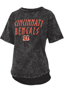 Cincinnati Bengals Womens Black Mineral Short Sleeve T-Shirt