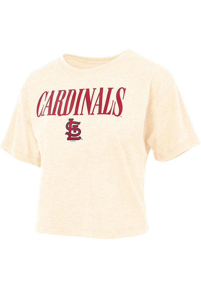 St Louis Cardinals Womens Ivory Vintage Short Sleeve T-Shirt