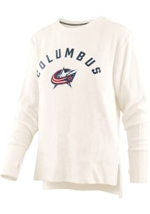 Columbus Blue Jackets Womens Ivory Cuddle Crew Sweatshirt