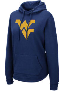 Colosseum West Virginia Mountaineers Womens Navy Blue Crossover Hooded Sweatshirt