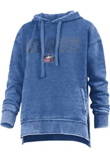 Columbus Blue Jackets Womens Blue Fleece Hooded Sweatshirt