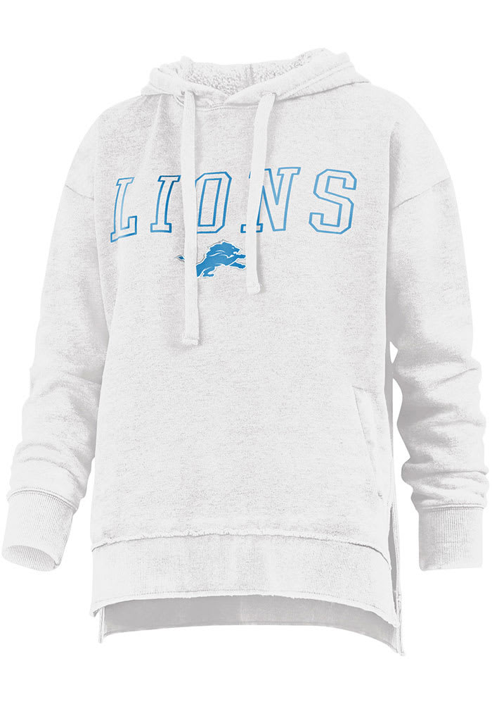 Detroit Lions Womens Ivory Fleece Hooded Sweatshirt
