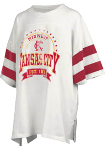 Pressbox Kansas City Womens Red Floyd Oversize Short Sleeve T-Shirt