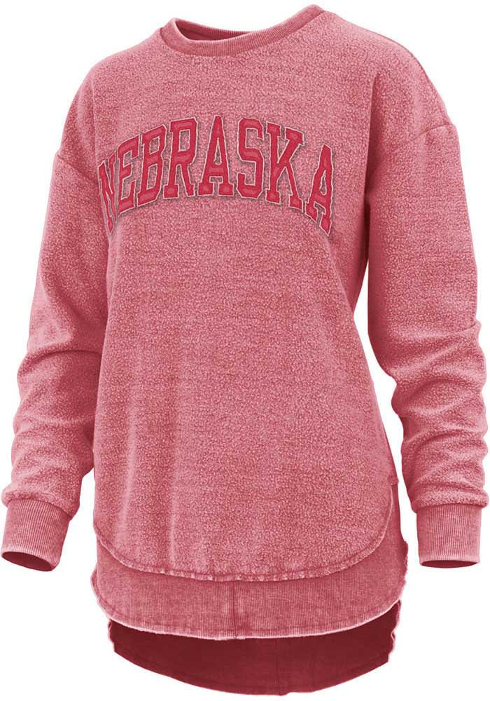 NCAA Nebraska Cornhuskers Women's Corded Crew Pullover - Charcoal, X-Large | Super Soft Cotton Game Day Sweatshirt