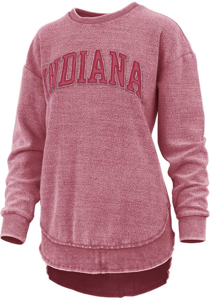 Indiana Hoosiers Womens Crimson Ponchoville Crew Sweatshirt