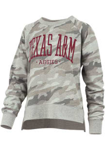 Pressbox Texas A&amp;M Aggies Womens  Camo Crew Sweatshirt