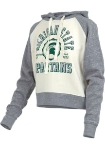 Pressbox Michigan State Spartans Womens Grey Cody Hooded Sweatshirt