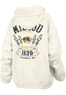 Pressbox Missouri Tigers Womens Ivory RNR Hooded Sweatshirt