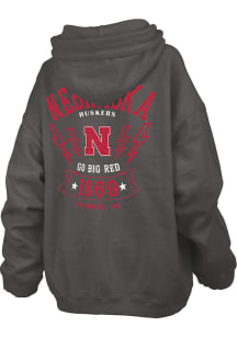 Pressbox Nebraska Cornhuskers Womens Black RNR Hooded Sweatshirt