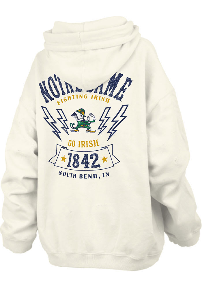 Pressbox Notre Dame Fighting Irish Womens RNR Hoodie - Ivory