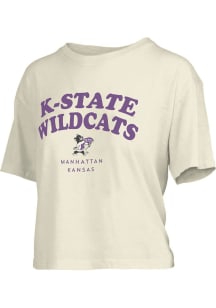 Pressbox K-State Wildcats Womens Ivory Knobi Short Sleeve T-Shirt