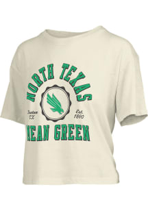 Pressbox North Texas Mean Green Womens Ivory Knobi Short Sleeve T-Shirt