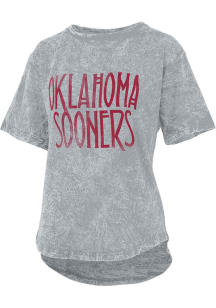 Pressbox Oklahoma Sooners Womens Grey Mineral Short Sleeve T-Shirt