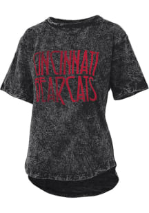 Pressbox Cincinnati Bearcats Womens Black Mineral Short Sleeve T-Shirt