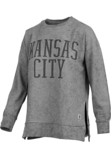 Pressbox Kansas City Womens Black Wordmark Crew Sweatshirt