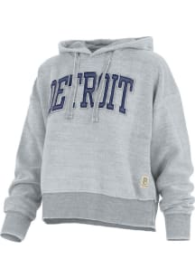 Pressbox Detroit Womens Grey Script Hooded Sweatshirt