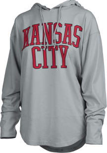Pressbox Kansas City Womens Grey Stacked Script Hooded Sweatshirt
