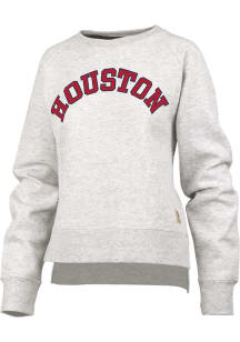 Pressbox Houston Cougars Womens Grey Redwood Crew Sweatshirt