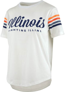 Pressbox Illinois Fighting Illini Womens White Susan Short Sleeve T-Shirt