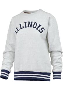 Pressbox Illinois Fighting Illini Womens Grey Homecoming Crew Sweatshirt