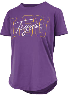 Pressbox LSU Tigers Womens Purple Irvine Short Sleeve T-Shirt
