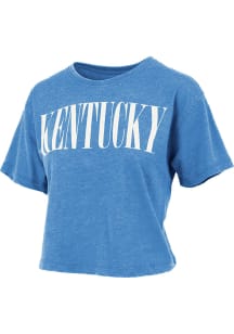 Pressbox Kentucky Wildcats Womens Blue Vintage Crop Short Sleeve T-Shirt