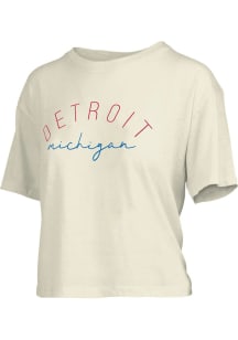 Pressbox Detroit Womens Ivory Hello Sunshine Short Sleeve T-Shirt