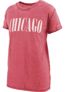 Pressbox Chicago Womens Red Showtime Short Sleeve T-Shirt
