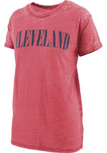 Pressbox Cleveland Womens Red Showtime Short Sleeve T-Shirt