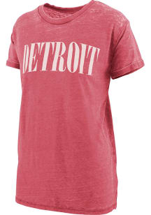 Pressbox Detroit Womens Red Showtime Short Sleeve T-Shirt