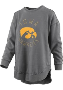 Pressbox Iowa Hawkeyes Womens Black Bakersfield Crew Sweatshirt