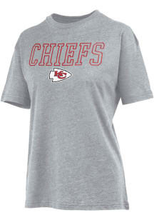 Kansas City Chiefs Womens Grey Melange Short Sleeve T-Shirt