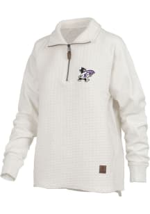 Womens K-State Wildcats Ivory Pressbox Salem Qtr Zip