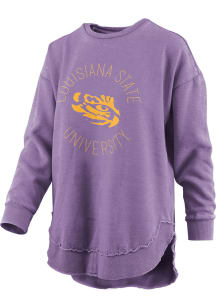 Pressbox LSU Tigers Womens Purple Poncho Crew Sweatshirt
