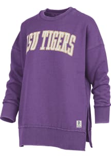 Pressbox LSU Tigers Womens Purple Stone Gala Crew Sweatshirt
