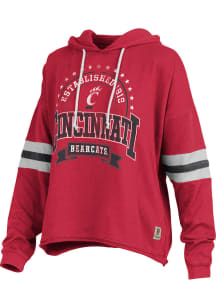 Pressbox Cincinnati Bearcats Womens Red Moonstone Hooded Sweatshirt