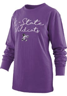Pressbox K-State Wildcats Womens Purple Pine LS Tee