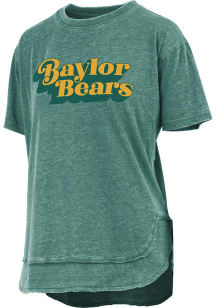 Pressbox Baylor Bears Womens Green Poncho Short Sleeve T-Shirt