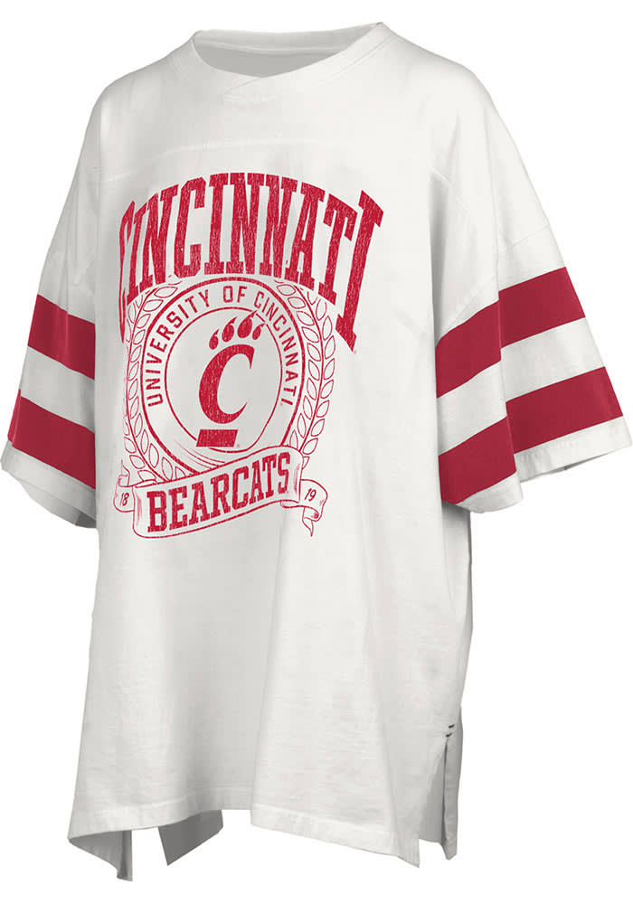 Pressbox Cincinnati Bearcats Womens White Floyd Short Sleeve T-Shirt