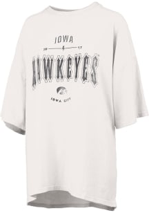 Pressbox Iowa Hawkeyes Womens White RNR Short Sleeve T-Shirt