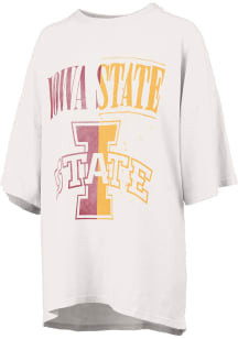 Pressbox Iowa State Cyclones Womens White RNR Short Sleeve T-Shirt