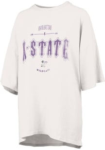 Pressbox K-State Wildcats Womens White RNR Short Sleeve T-Shirt