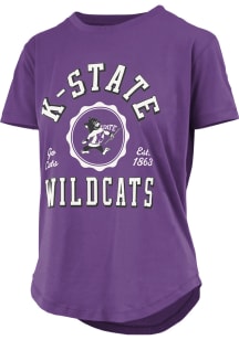 Pressbox K-State Wildcats Womens Purple Irvine Short Sleeve T-Shirt
