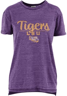Pressbox LSU Tigers Womens Purple Boyfriend Short Sleeve T-Shirt