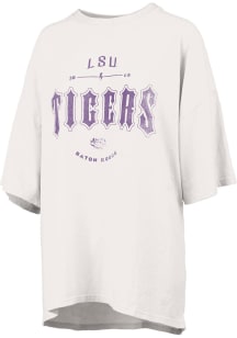Pressbox LSU Tigers Womens White RNR Short Sleeve T-Shirt