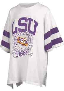 Pressbox LSU Tigers Womens White Floyd Short Sleeve T-Shirt